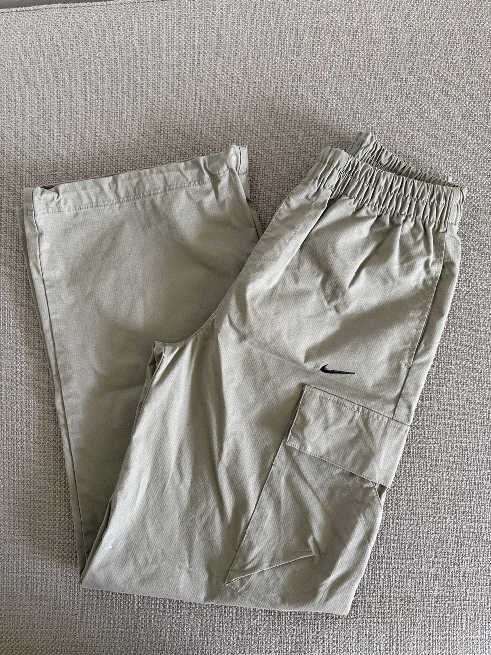 Nike Olive Green Cargo Pants with Black Swoosh